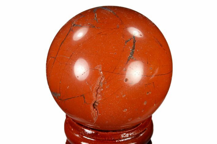 Polished Red Jasper Sphere - Brazil #116021